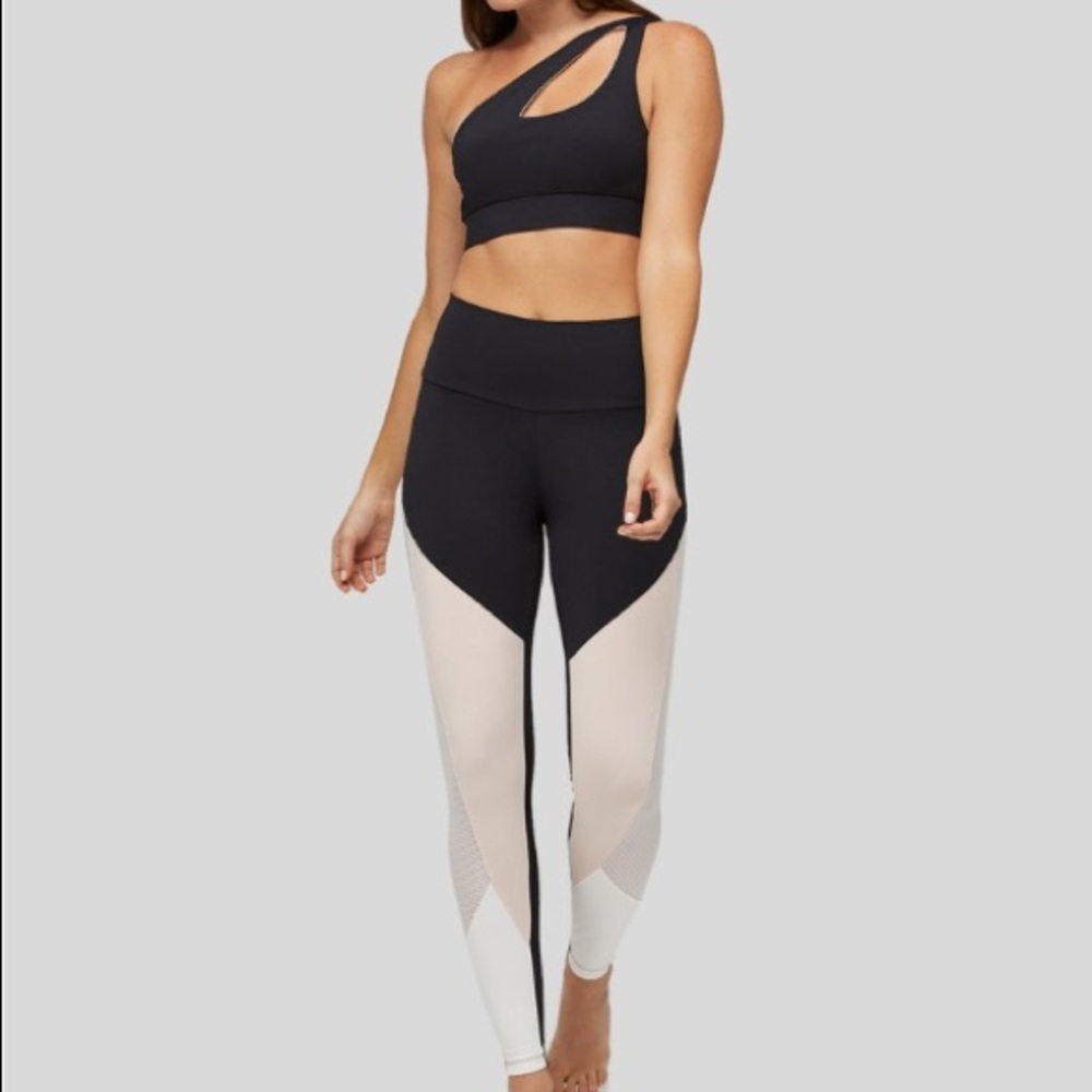Peony and Me tri- color leggings